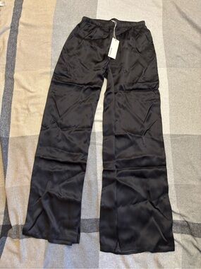Richer Poorer Wide-Leg Satin Pull-On Pants - Black